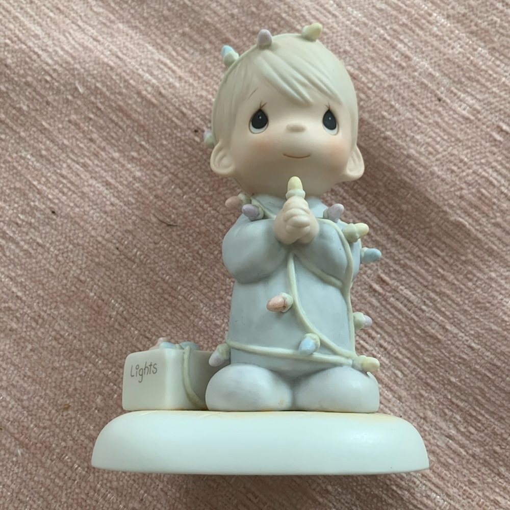 May Your Christmas Be Delightful: Vintage 1985 Precious Moments Figurine